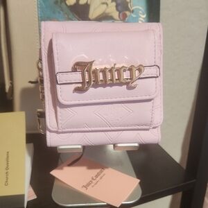 Juicy Couture Light Pink Wallet with Gold Accents